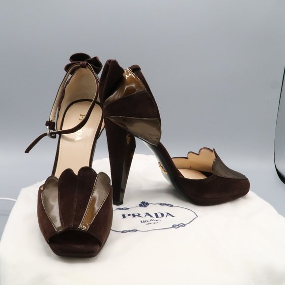 Prada Fan Ruffle Heels - Picture 2 of 10